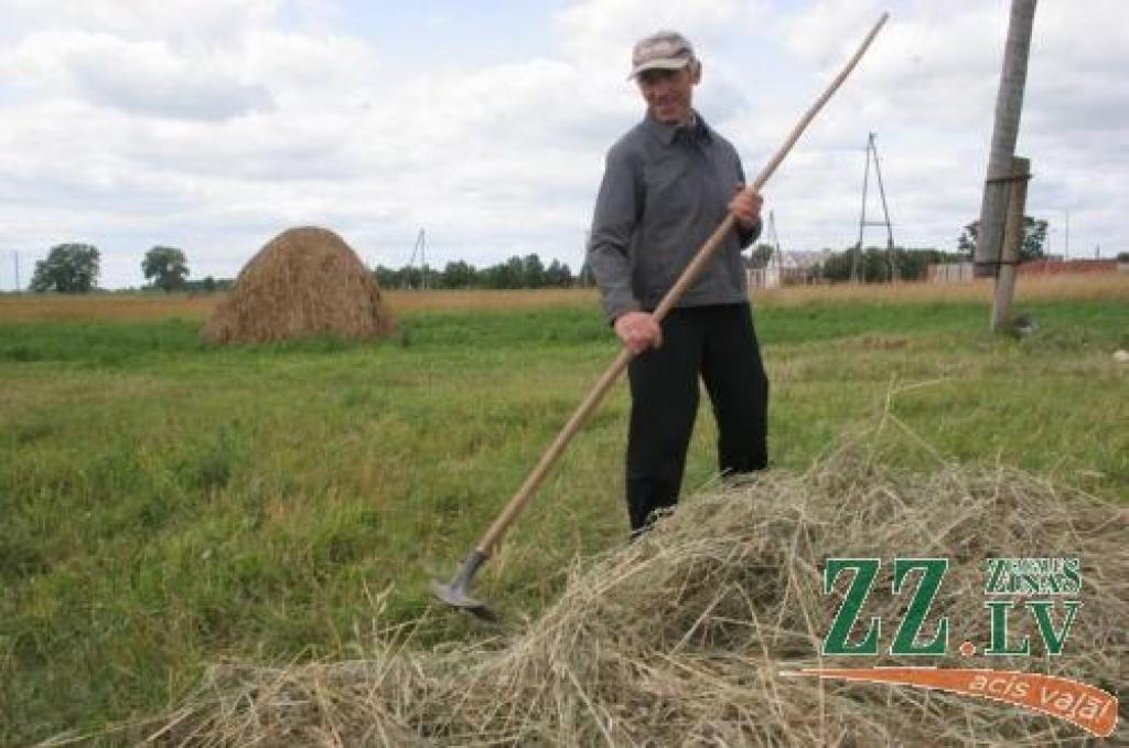 «Pāris tonnu siena jau ievests, vēl pārītis stāv tačos, gan jau būs labi», optimistiski saka Jānis no Zaļenieku pagasta.