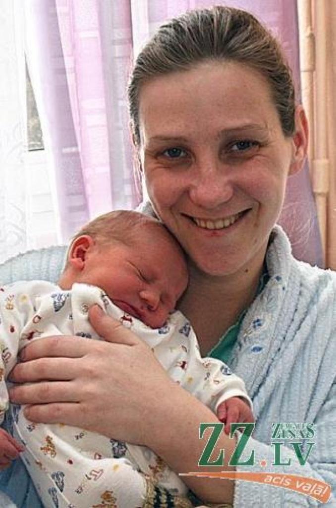 Natālija Belaja ar dēlu Iļju.
Autors: Agris Samcovs.