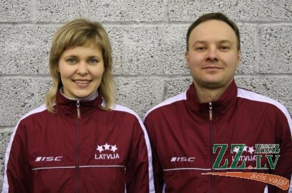 Iveta Staša un Roberts Krusts.
Autors: No www.curling.lv.