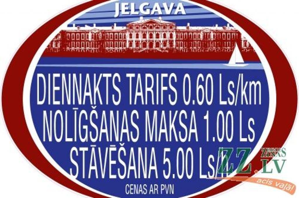 Drīzumā visus Jelgavas taksometrus rotās šāds logo.
Autors: No Jelgavas domes arhīva.