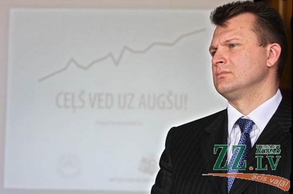 Ceļš ved uz augšu - optimismu šajā brīdī gan satiksmes ministra Aināra Šlesera sejas izteiksme neatspoguļo. 
Autors: Krišjānis Grantiņš.