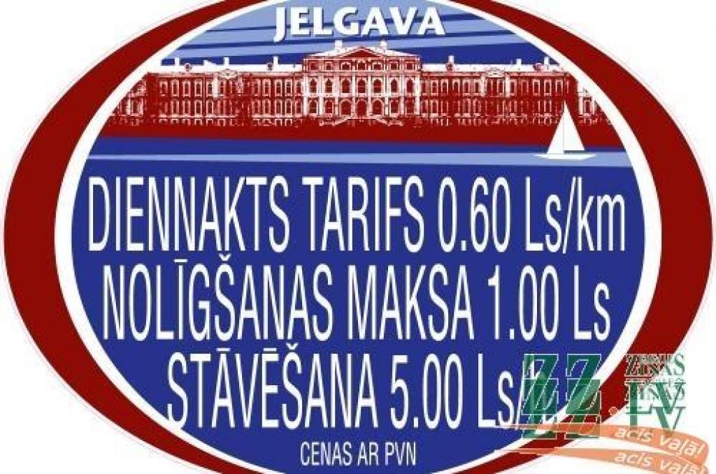 Drīzumā visus Jelgavas taksometrus rotās šāds logo.
Autors: No Jelgavas domes arhīva.