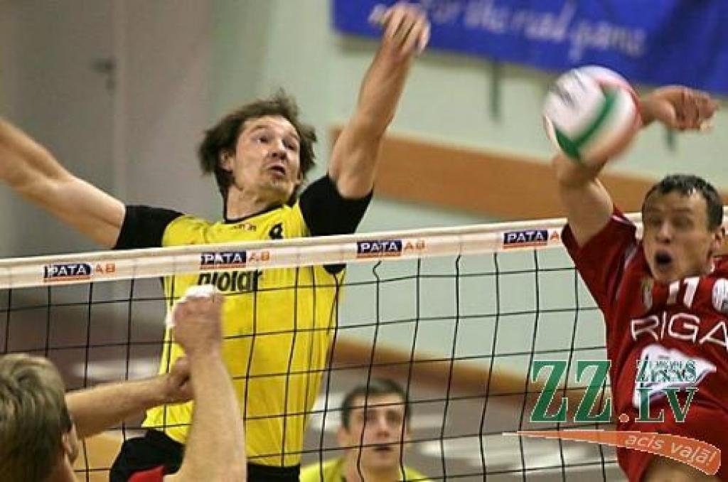 «Biolars/Ozolnieki» volejbolistu spēle pret «Rīga / Lāse-R». 
Autors: Agris Samcovs.