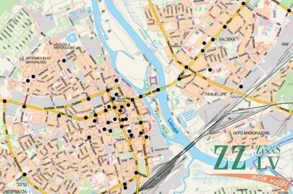 Ceļu policija, apkopojot informāciju par avārijām no 2005. līdz 2008.gadam, izstrādājusi melno punktu karti.
Autors: Ilustrācija: Ernests Treijs.