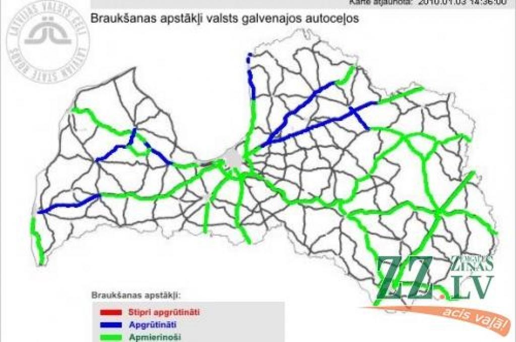 «Latvijas valsts ceļu» informācija.