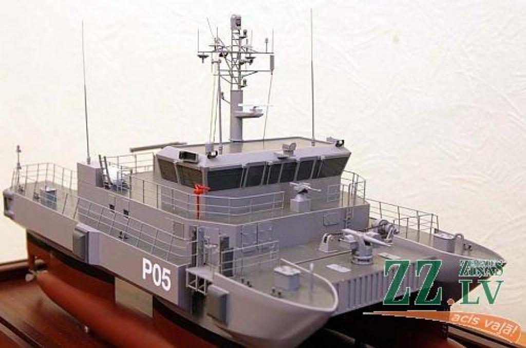 Plānotā krasta apsardzes patruļkuģa makets.
Autors: no Aizsardzības ministrijas arhīva