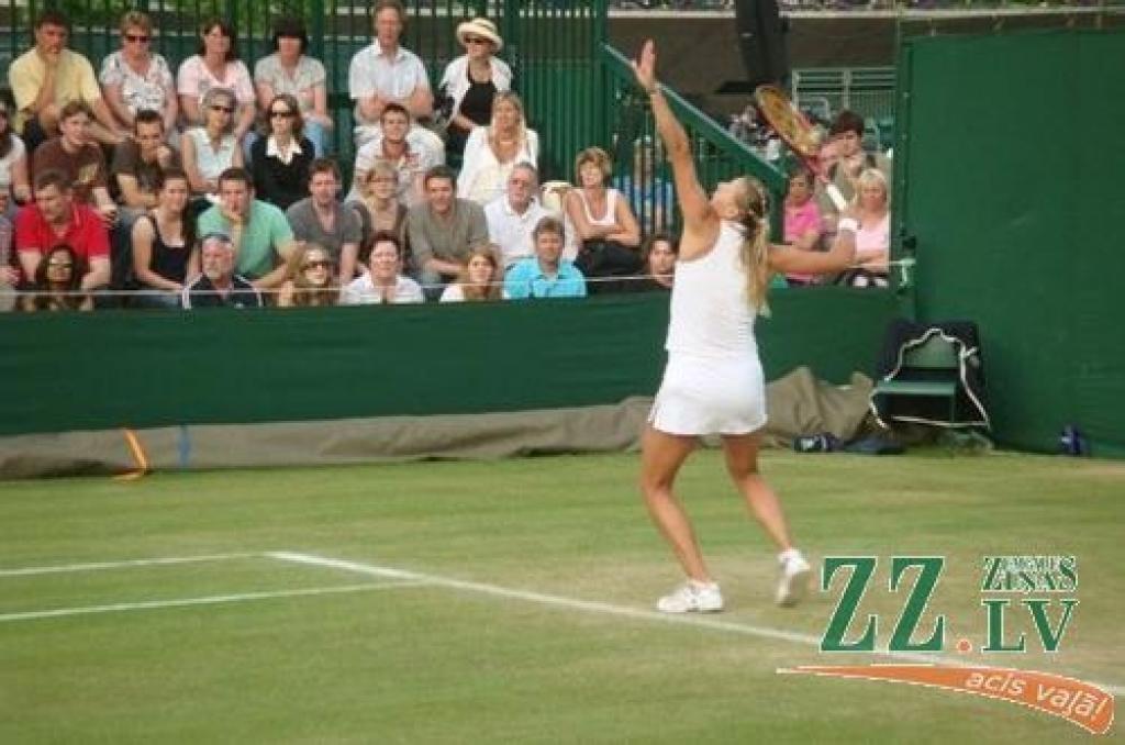 Jelgavniece Līga Dekmeijere Vimbldonas turnīrā.
Autors: no Līgas Dekmeijeres personīgā arhīva