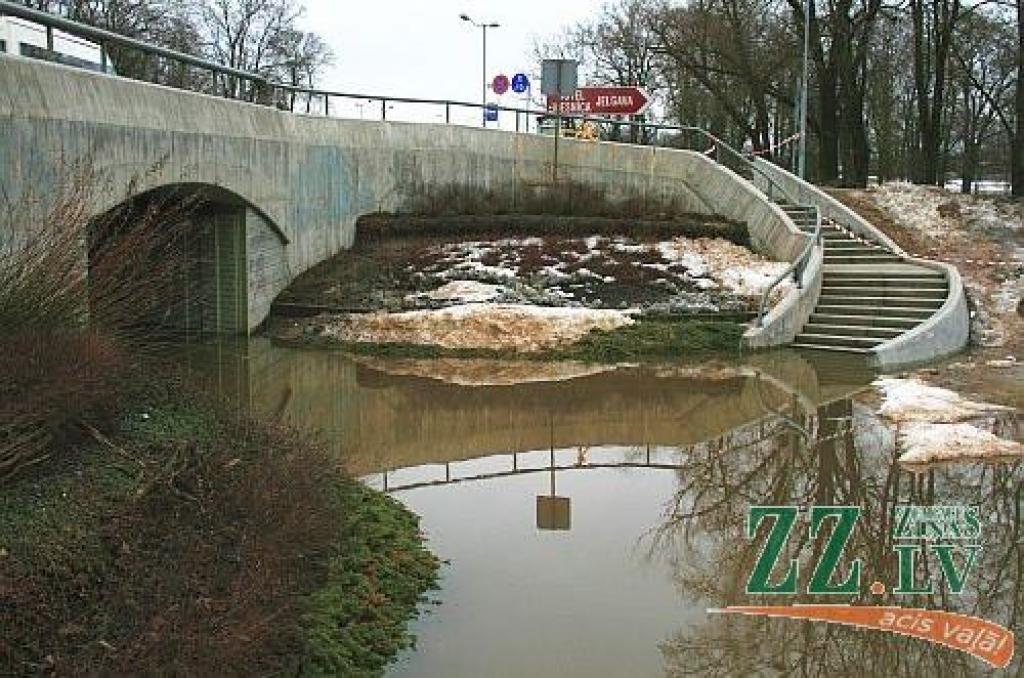 Pavasara palu radītie plūdi Jelgavā.
Autors: no ZZ arhīva
