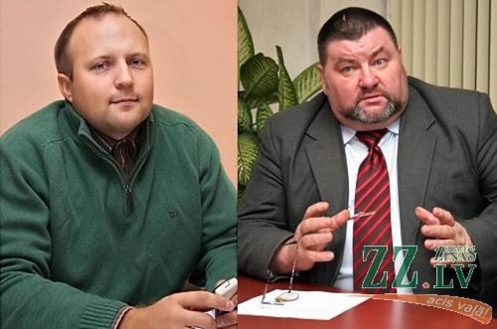 Ceļu būvniecības firmas «Igate» saimnieks Māris Peilāns un Jelgavas novada Domes priekšsēdētājs Ziedonis Caune.
Autors: Agris Samcovs