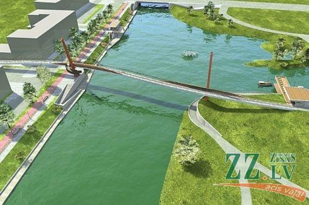 Driksas gājēju tilta vizualizācija.
Autors: no Jelgavas pilsētas pašvaldības arhīva