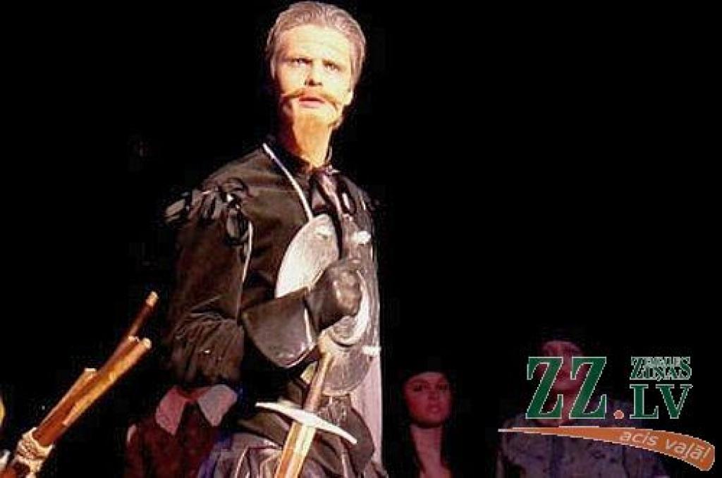 Skats no izrādes «Dons Kihots. Cilvēks no Lamanšas».
Autors: no Ādolfa Alunāna Jelgavas teātra arhīva