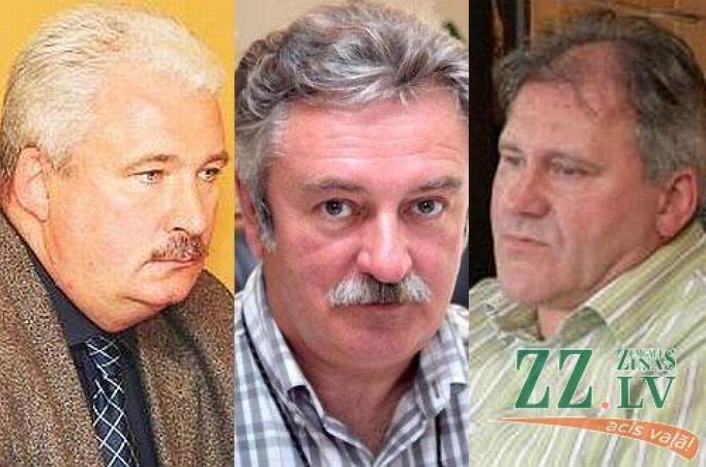 No kreisās - Edgars Līcis, Pēteris Salkazanovs, Juris Vidžis.
Autors: no ZZ arhīva