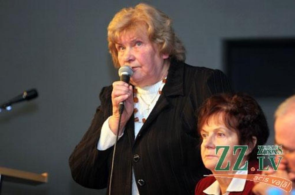Latvijas Pensionāru federācijas līdere Aina Verze.
Autors: Agris Samcovs