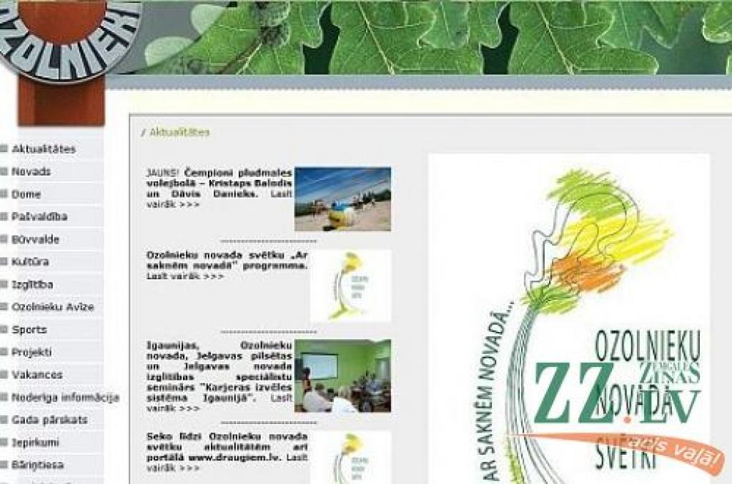 Autors: ekrānšāviņš no www.ozolnieki.lv