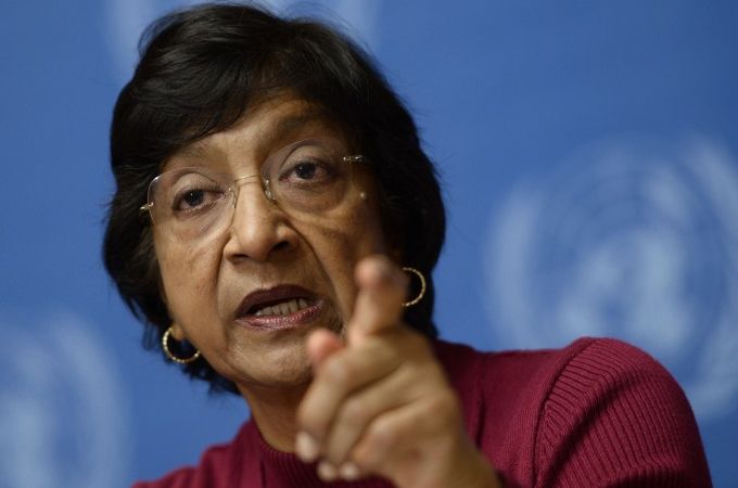 ANO augstā cilvēktiesību komisāre Navi Pileja.

Autors: AFP/LETA