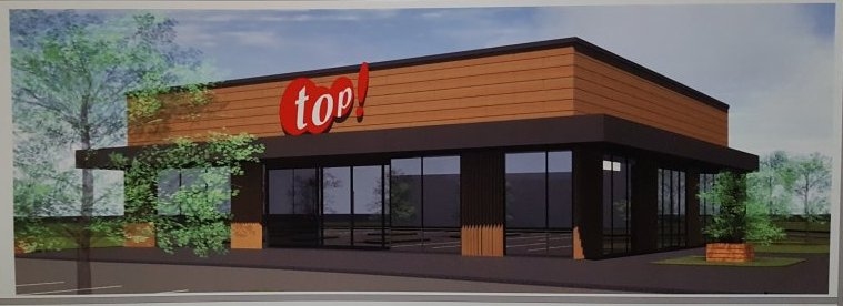 SIA “Mārksmens” Ozolniekos būvēs veikalu “top!”. Projekta autors – SIA “3d birojs”.