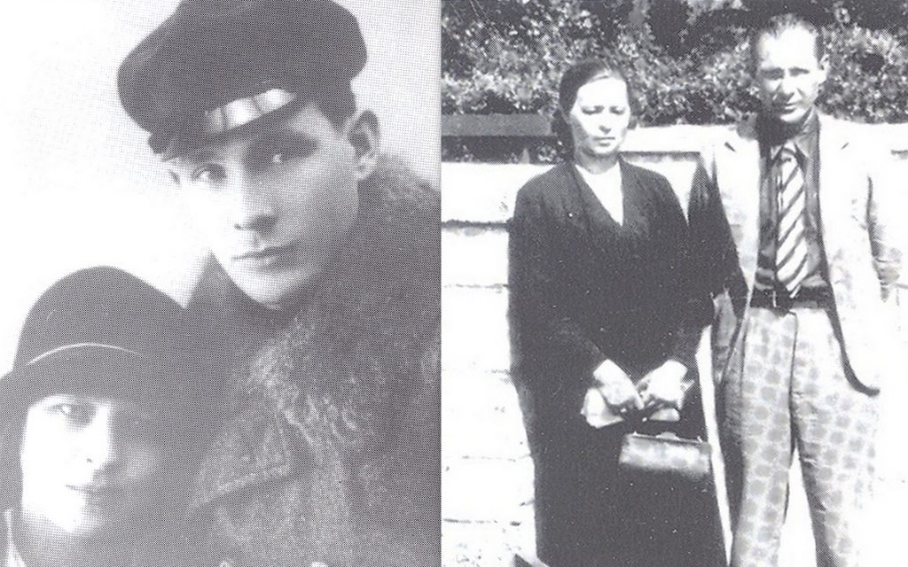 Žanis un Johanna Lipkes jaunībā pagājušā gadsimta 20. gados un pēc Otrā pasaules kara 40. gados.